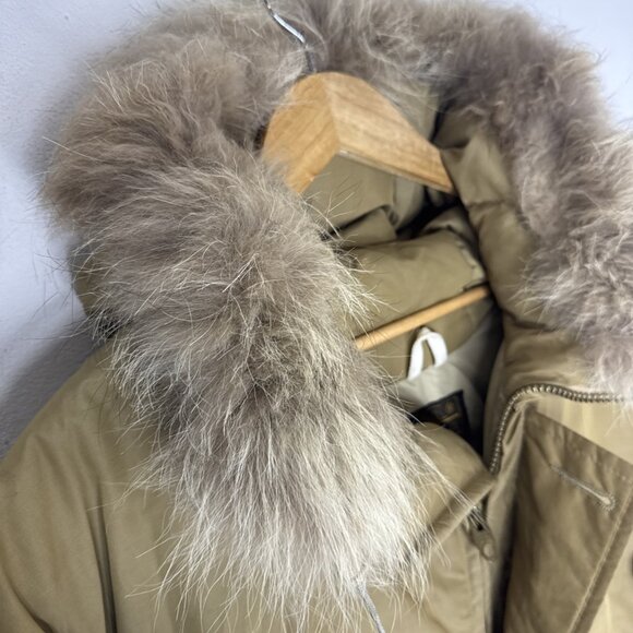 Eddie Bauer Canada Men’s L Down Parka Fur Hood 80s Brown Vintage - Picture 2 of 8